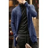 Men Knitted Coat Long-Sleeve Cardigan Sweater