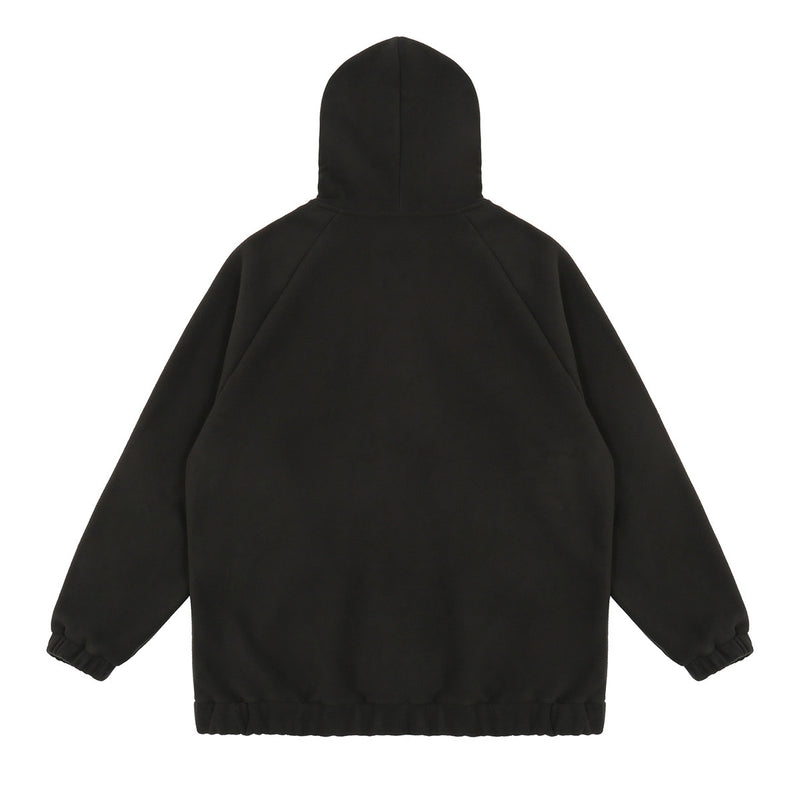 Fog Essentials Zipper Hoodie Autumn and Winter Double-Sided Polar Fleece High Street Hooded Zip Cardigan Coat