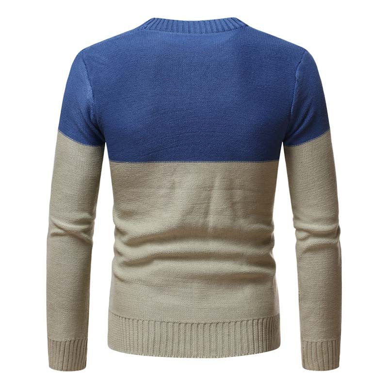 Winter Men's round Neck Jacquard Pullover Sweater Large Size Fashion Trend Casual Bottoming Shirt Men Pullover Sweaters