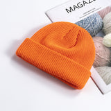 Women Beanies Skullcap Male Autumn and Winter Woolen Hat Brimless Knitted Hat