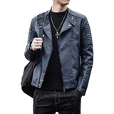 Hand Painted Leather Jackets Autumn Leather Coat Coat Motorcycle Lapel Casual Men's Clothing