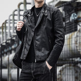 Hand Painted Leather Jackets Autumn Leather Coat Coat Motorcycle Lapel Casual Men's Clothing