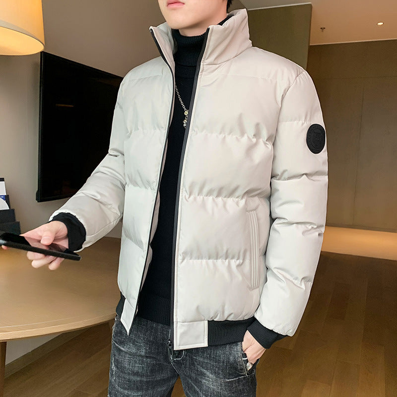 Men's plus Size Retro Sports Cotton-Padded Coat Men's Winter Tide Short Jacket Winter Clothing Thickened Cotton-Padded Jacket Flow Cotton-Padded Jacket Men Spring Trench Coat