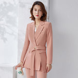 Women Pants Suit Uniform Designs Formal Style Office Lady Bussiness Attire Irregular Fashion Autumn and Winter Work Clothes