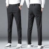 Mens Formal Suit Trousers Straight Leg Office Stretch Slim Fit Suit Pants Summer Pants Bottoms Spring Business Men's Suit Pants Casual Pants Men Pants