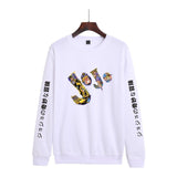 Jojo's Bizarrre Adventure Dressing Printing plus Size Retro Sports Loose Spring and Autumn Men's and Women's Fleece round Neck Sweater