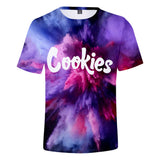 Cookies Shirt Colorful 3D Digital Printing Summer Fashion Short Sleeve T-shirt