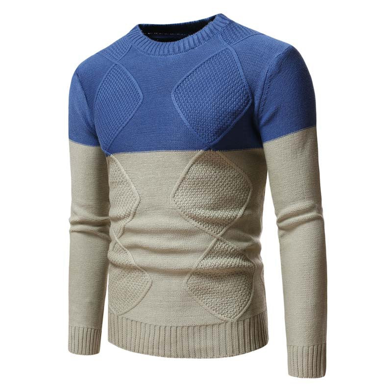 Winter Men's round Neck Jacquard Pullover Sweater Large Size Fashion Trend Casual Bottoming Shirt Men Pullover Sweaters