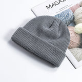Women Beanies Skullcap Male Autumn and Winter Woolen Hat Brimless Knitted Hat