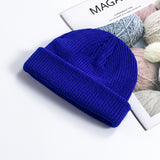 Women Beanies Skullcap Male Autumn and Winter Woolen Hat Brimless Knitted Hat