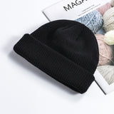 Women Beanies Skullcap Male Autumn and Winter Woolen Hat Brimless Knitted Hat