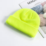 Women Beanies Skullcap Male Autumn and Winter Woolen Hat Brimless Knitted Hat