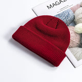 Women Beanies Skullcap Male Autumn and Winter Woolen Hat Brimless Knitted Hat