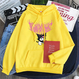 Kuromi Hoodie Cartoon Pattern Printed Men's and Women's Spring and Autumn Hooded Fashion Sweater
