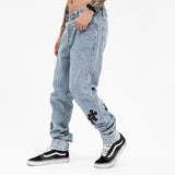 Straight Fit Prospector Jean for Men Baggy Denim Pants Loose Man Stretch Relaxed Jean High Street Casual Jeans Trousers Straight Men