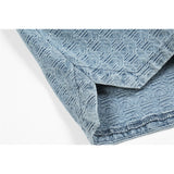 Men Jean Shorts Washed Denim Shorts Men's Street Tide Brand Loose Straight Shorts Summer Bermuda Shorts