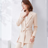Women Pants Suit Uniform Designs Formal Style Office Lady Bussiness Attire Irregular Fashion Autumn and Winter Work Clothes
