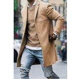 Winter Lapel Casual Men's Woolen Coat