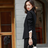 Women Pants Suit Uniform Designs Formal Style Office Lady Bussiness Attire Fall Winter Fashion Slim-Fitting Work Clothes