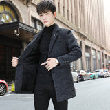 Men's Casual Jacket Woolen Coat Men's Slim Fit plus Size Trench Coat Men's Jacket Men's Spring Trench Coat