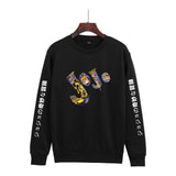 Jojo's Bizarrre Adventure Dressing Printing plus Size Retro Sports Loose Spring and Autumn Men's and Women's Fleece round Neck Sweater