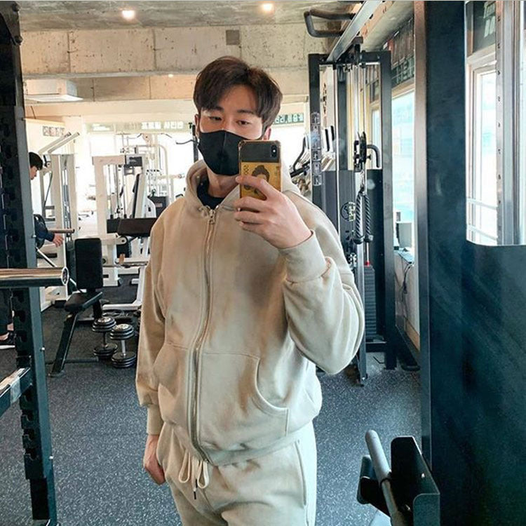 Men's Sports Hoodie Men Sweatshirts Fitness Male's Hoodies Autumn and Winter Men's Wear Sports Outdoor Leisure Fitness Exercise Pure Cotton Warm Comfortable Loose Hooded Sweater Men