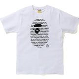 A Ape Print T Shirt Letter Ape Head Printed Cotton Short Sleeve T-shirt