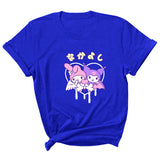 My Melody Hoodie Kuromi Cute Pattern Printed Short Sleeve round Neck T-shirt