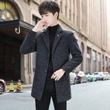 Men's Casual Jacket Woolen Coat Men's Slim Fit plus Size Trench Coat Men's Jacket Men's Spring Trench Coat