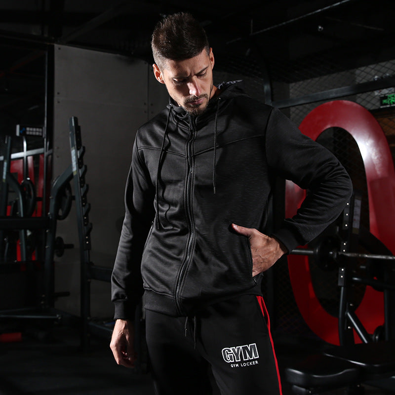 Men's Sports Hoodie Men Sweatshirts Fitness Male's Hoodies Autumn and Winter Muscle Workout Brother Sweater Jacket Men's Running Sports Hoodie Thick