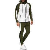 Men Tracksuit Set Jogging Suits Mens Men's Leisure Sports Suit Striped Color Matching Fashion Sports Set