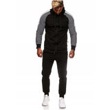 Men Tracksuit Set Jogging Suits Mens Autumn and Winter Large Size Men's Striped Stitching Casual Suit Sports Suit Men
