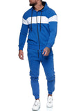 Men Tracksuit Set Jogging Suits Mens Winter Men's Exercise Workout Outfit Color Matching Men's Casual Suit