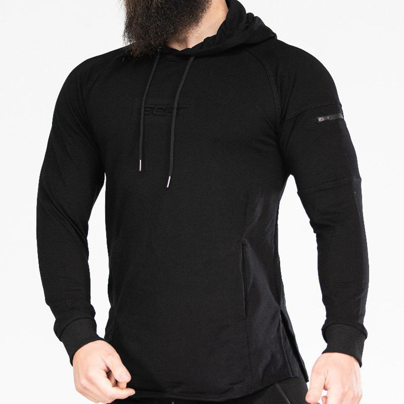 Men's Sports Hoodie Men Sweatshirts Fitness Male's Hoodies Muscle Autumn Winter Fitness Bodybuilding Sports Leisure Slim Fit Running Basketball Sports and Leisure Sweater Coat