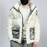 Doudoune Winter Fashion down Jacket Men's Large Workwear with Pocket down Jacket