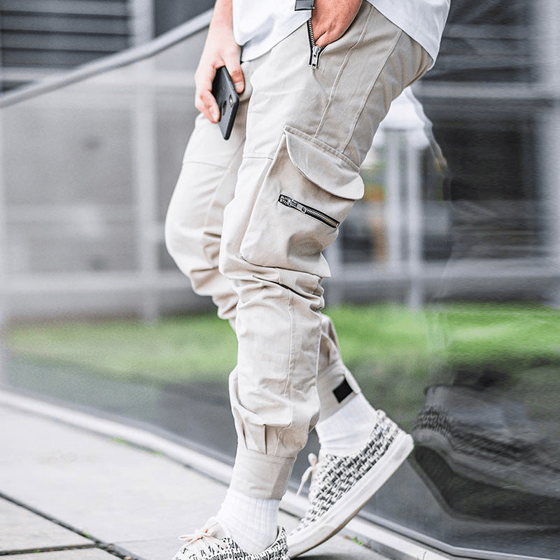 Fall Overalls Solid Color plus Size Sports Casual Pants Men's Sports Trousers Men Sports Pant