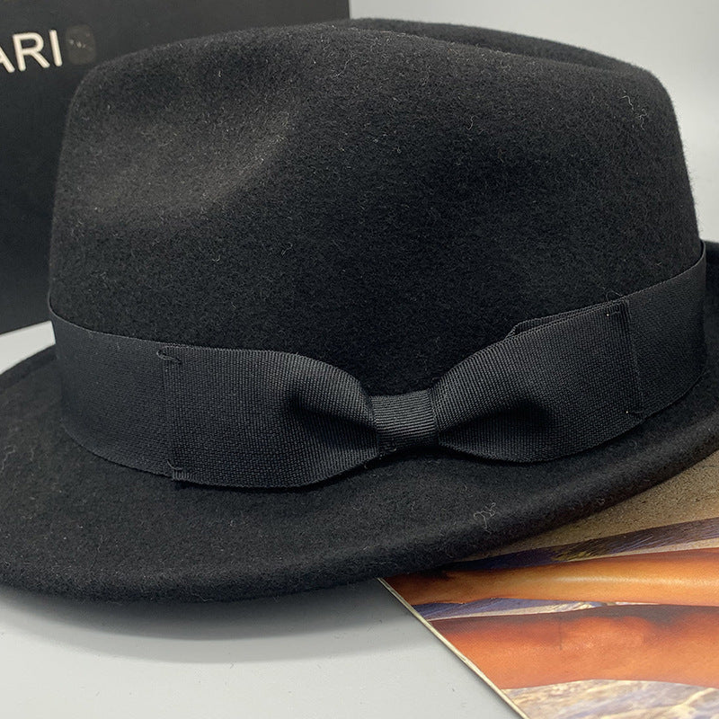 Fedora Hat Wool Felt Top Hat Men Winter Fedora Hat Women Autumn Winter Billycock