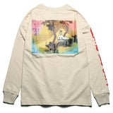 Kanye West Men's Hip Hop Kanye Meet Ghost Printed Long Sleeve T-shirt