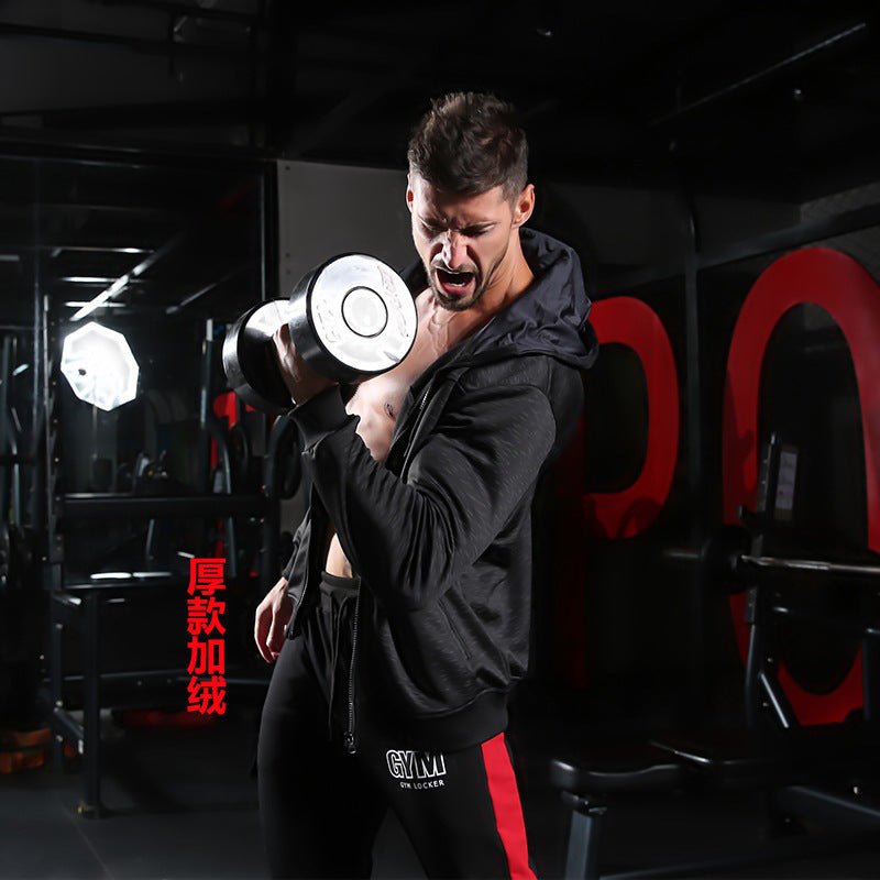 Men's Sports Hoodie Men Sweatshirts Fitness Male's Hoodies Autumn and Winter Muscle Workout Brother Sweater Jacket Men's Running Sports Hoodie Thick