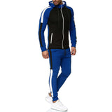 Men Tracksuit Set Jogging Suits Mens Men's Leisure Sports Suit Striped Color Matching Fashion Sports Set