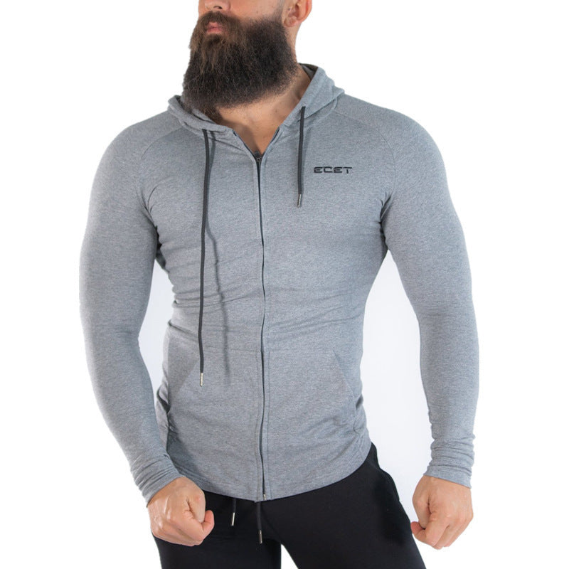 Men's Sports Hoodie Men Sweatshirts Fitness Male's Hoodies Muscle Workout Autumn and Winter Sports Running Basketball Hooded Sweater Men's Casual Jacket