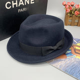 Fedora Hat Wool Felt Top Hat Men's Fedora Hat Woolen Hat Autumn Winter Retro British