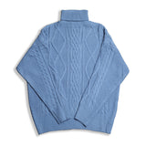 Mens Chunky Knit Men Sweats Sweater Vintage Loose Padded Coat