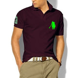 USPA Shirts Golf Polo Men's Lapel Embroidery Horse Short Sleeve
