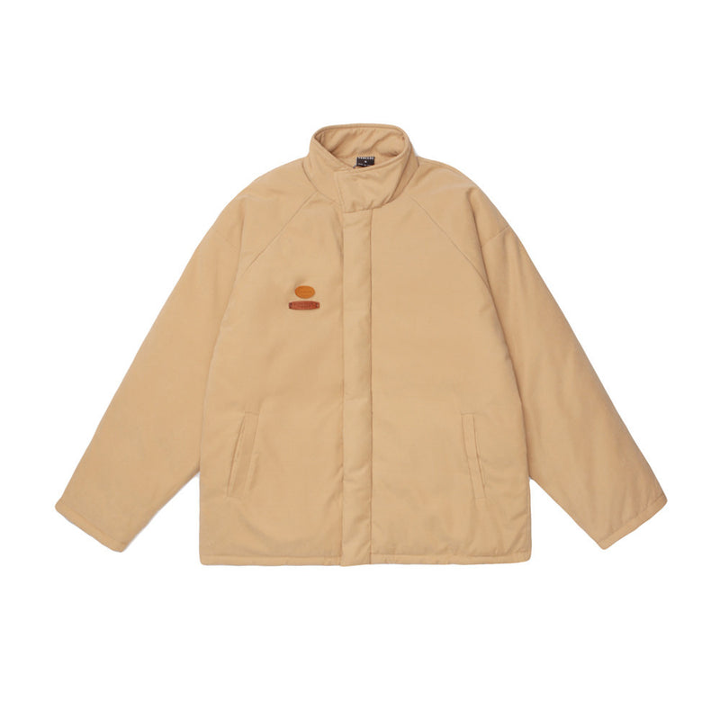 Solid Color Men's plus Size Retro Sports Top Long Sleeve Baggy Coat Men Cotton Padded Jackets