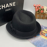 Fedora Hat Wool Felt Top Hat Men's Fedora Hat Woolen Hat Autumn Winter Retro British