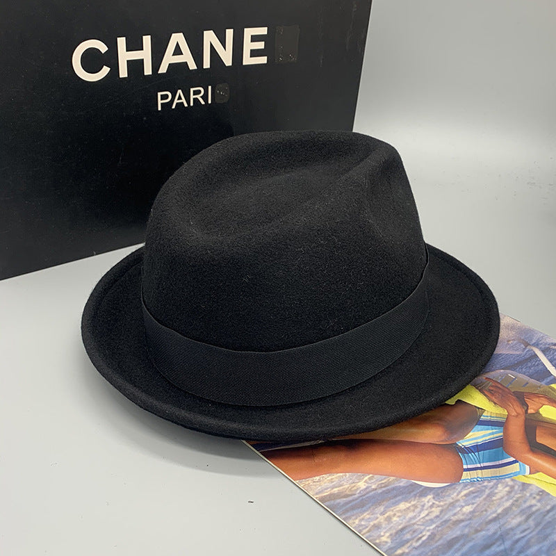 Fedora Hat Wool Felt Top Hat Men Winter Fedora Hat Women Autumn Winter Billycock