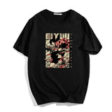 Anime TShirts Aesthetic Men's Shirt Anime Print Kimetsu No Yaiba Printed Crew Neck T-shirt Short Sleeves Bottoming Shirt