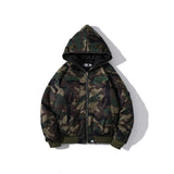 A Ape Print Coat Autumn and Winter Fashion Brand Camouflage Men's Women's Hoodie down Coat Jacket Wholesale