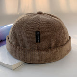 Women Beanies Skullcap Men 'S Hip Hop Autumn And Winter Corduroy Landlord Hat